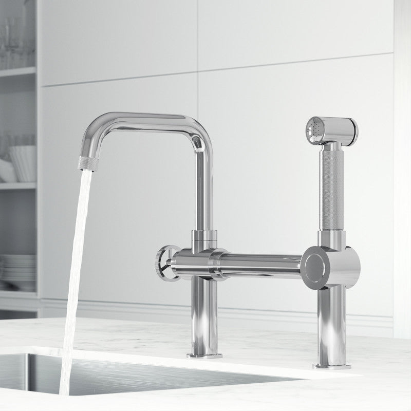 Cass Bridge Kitchen Faucet with Side Sprayer