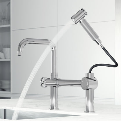 Cass Bridge Kitchen Faucet with Side Sprayer