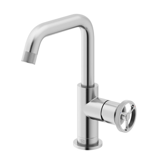 Cass Oblique Bathroom Lavatory Faucet for single hole installation, Solid Brass