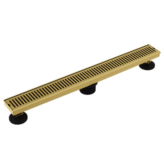 Elan Linear Shower Floor Drain in Brushed Gold
