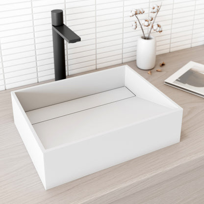Starr Rectangular Matte Stone™ Vessel Bathroom Sink