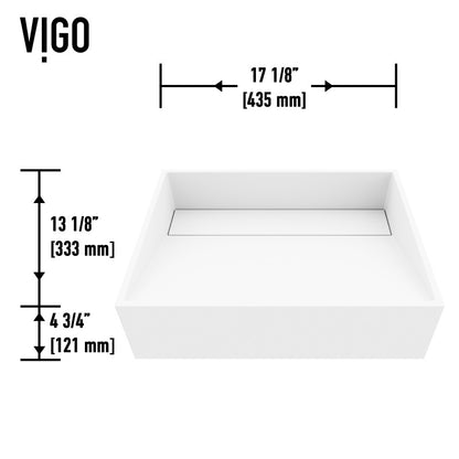 Starr Rectangular Matte Stone™ Vessel Bathroom Sink