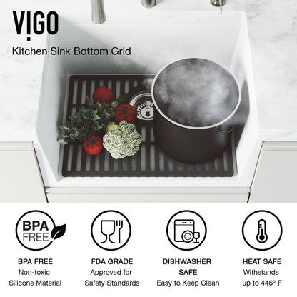 VIGO Silicone Kitchen Sink Grid for Single Basin Sink