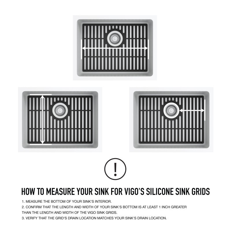 VIGO Silicone Kitchen Sink Grid for Single Basin Sink