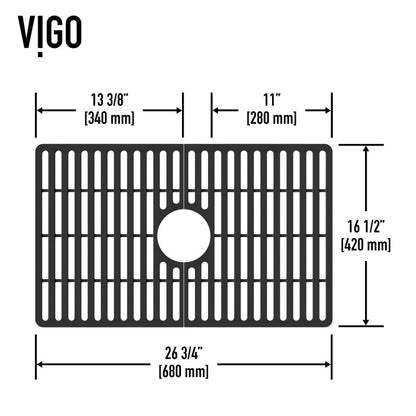 VIGO Silicone Kitchen Sink Grid for Single Basin Sink