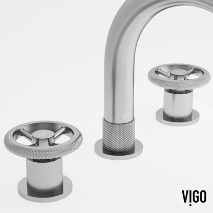 Wythe Wheel 8" Widespread Bathroom Lavatory Faucet