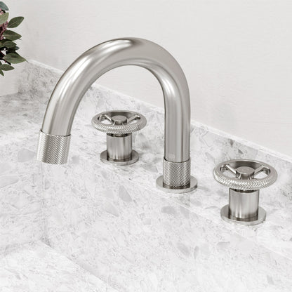 Wythe Wheel 8" Widespread Bathroom Lavatory Faucet