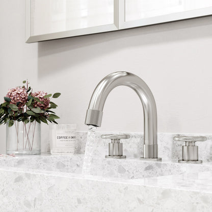 Wythe Wheel 8" Widespread Bathroom Lavatory Faucet