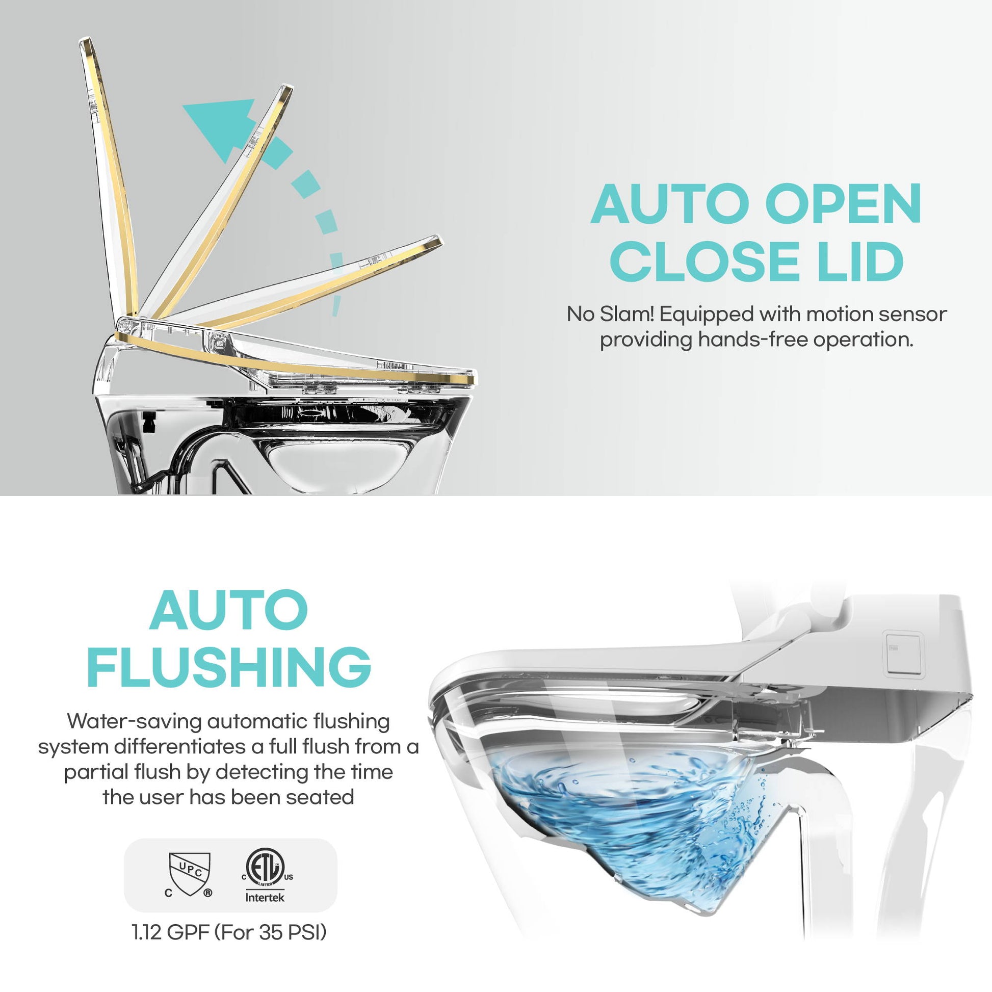 VOVO TCB-9100GA Smart Bidet Toilet Gold