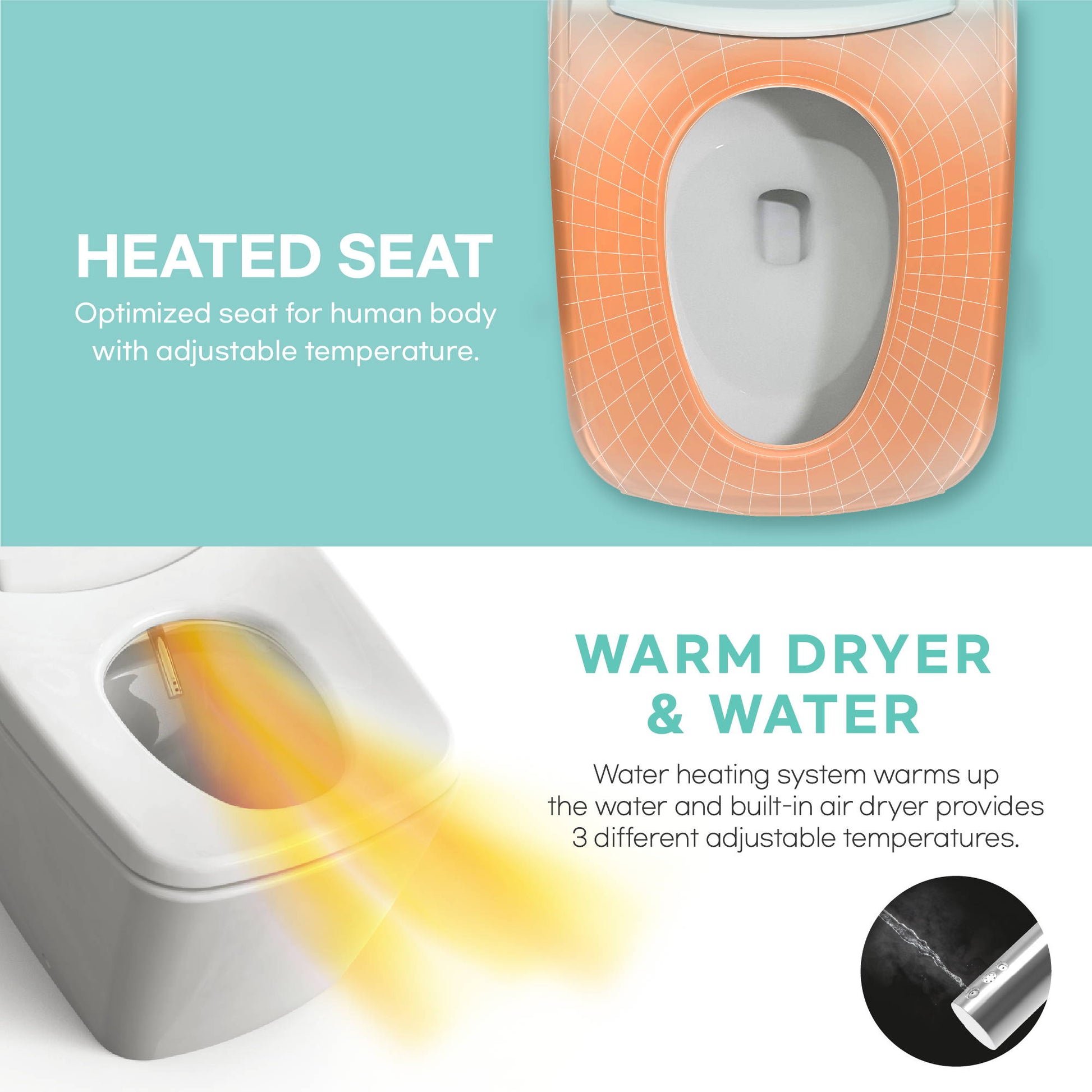 VOVO TCB-9100WA Smart Bidet Toilet White