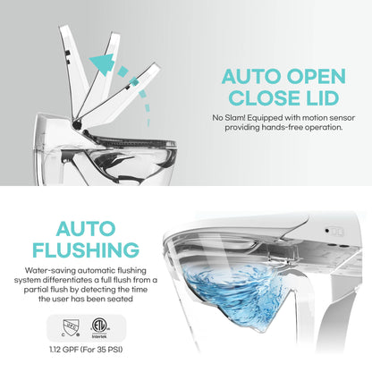 Additional view 1 of VOVO TCB-8200SA one-piece intelligent toilet with tankless flushing