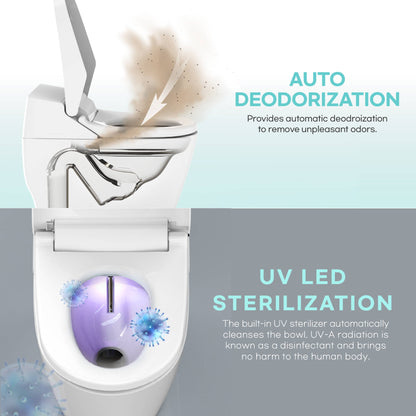 Additional view 3 of VOVO TCB-8200SA one-piece intelligent toilet with tankless flushing