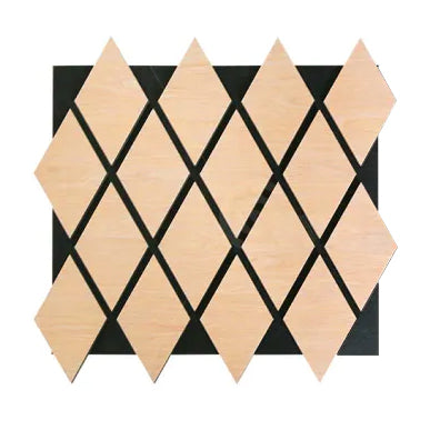 Wood Diamond MDF Acoustic Interior Decorative Wall Panel, wood look surface MDF cladding, interior walls