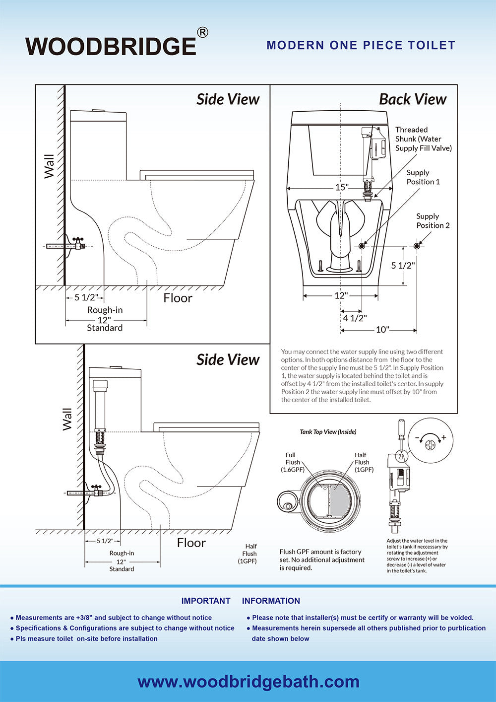 Adler One-Piece Elongated Toilet - lid detail