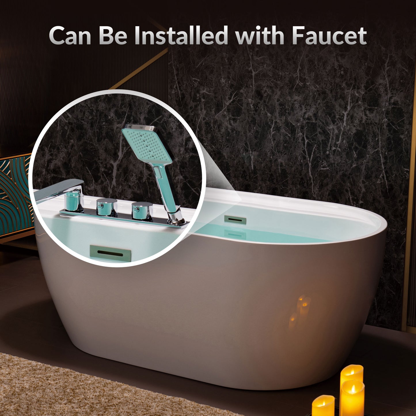 Aura 59" Freestanding Bathtub