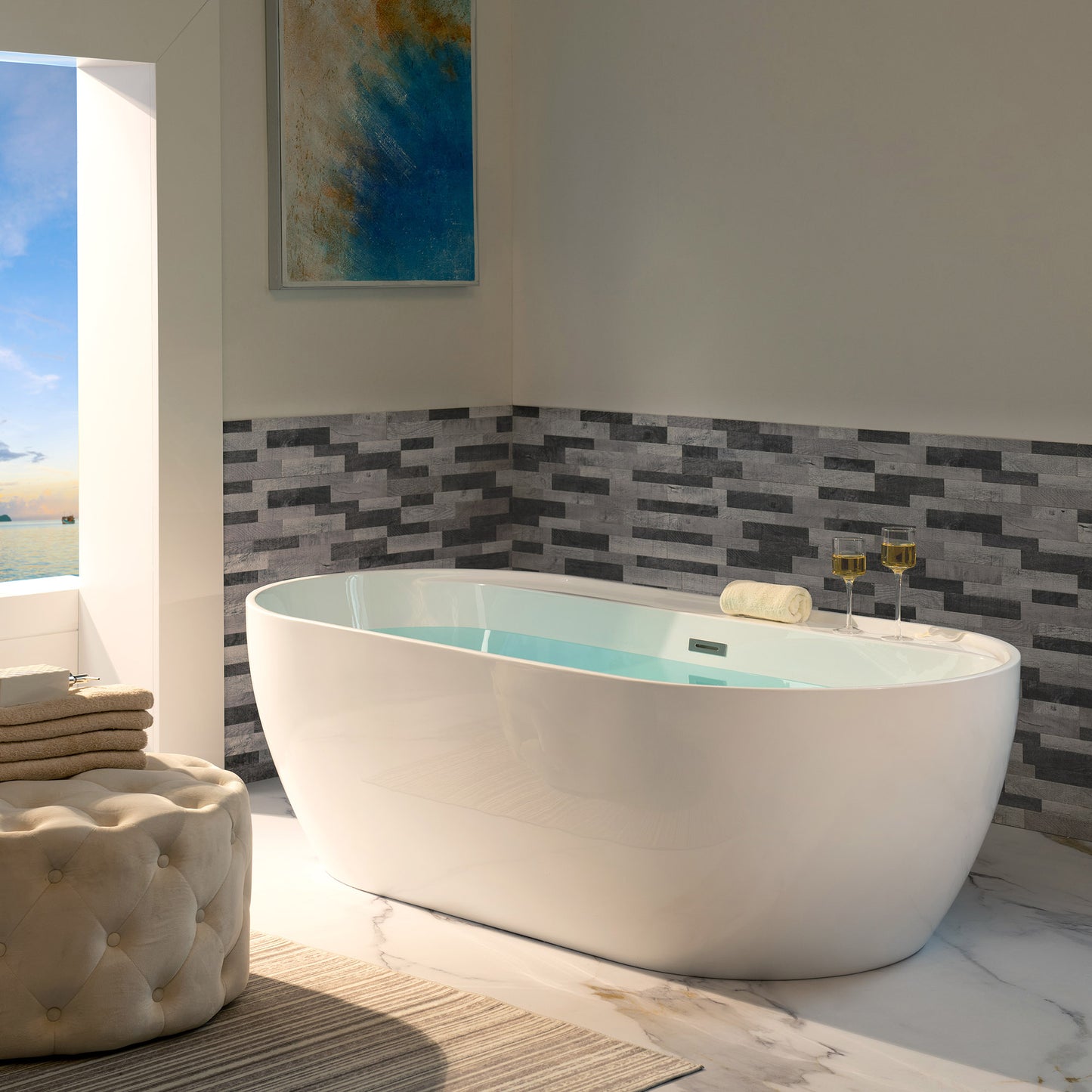 Aura 72" Freestanding Bathtub