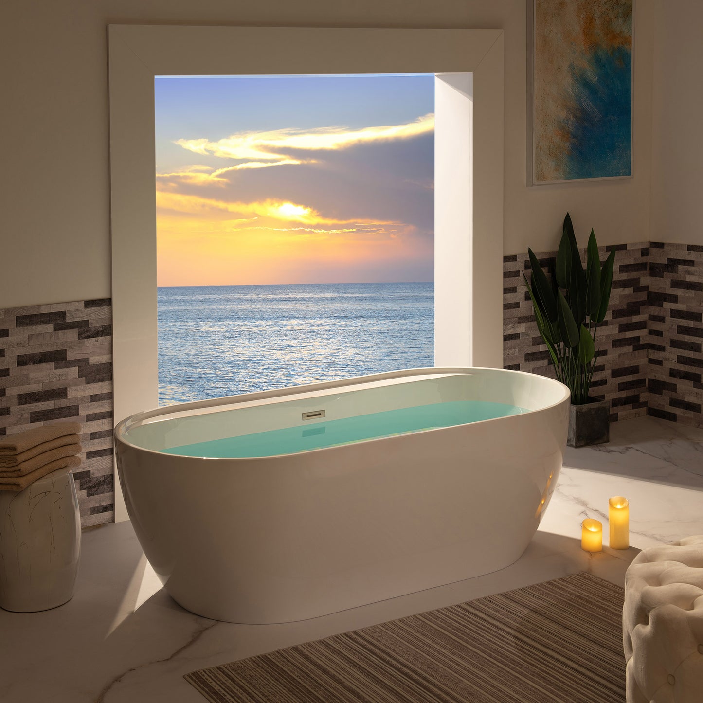 Aura 72" Freestanding Bathtub