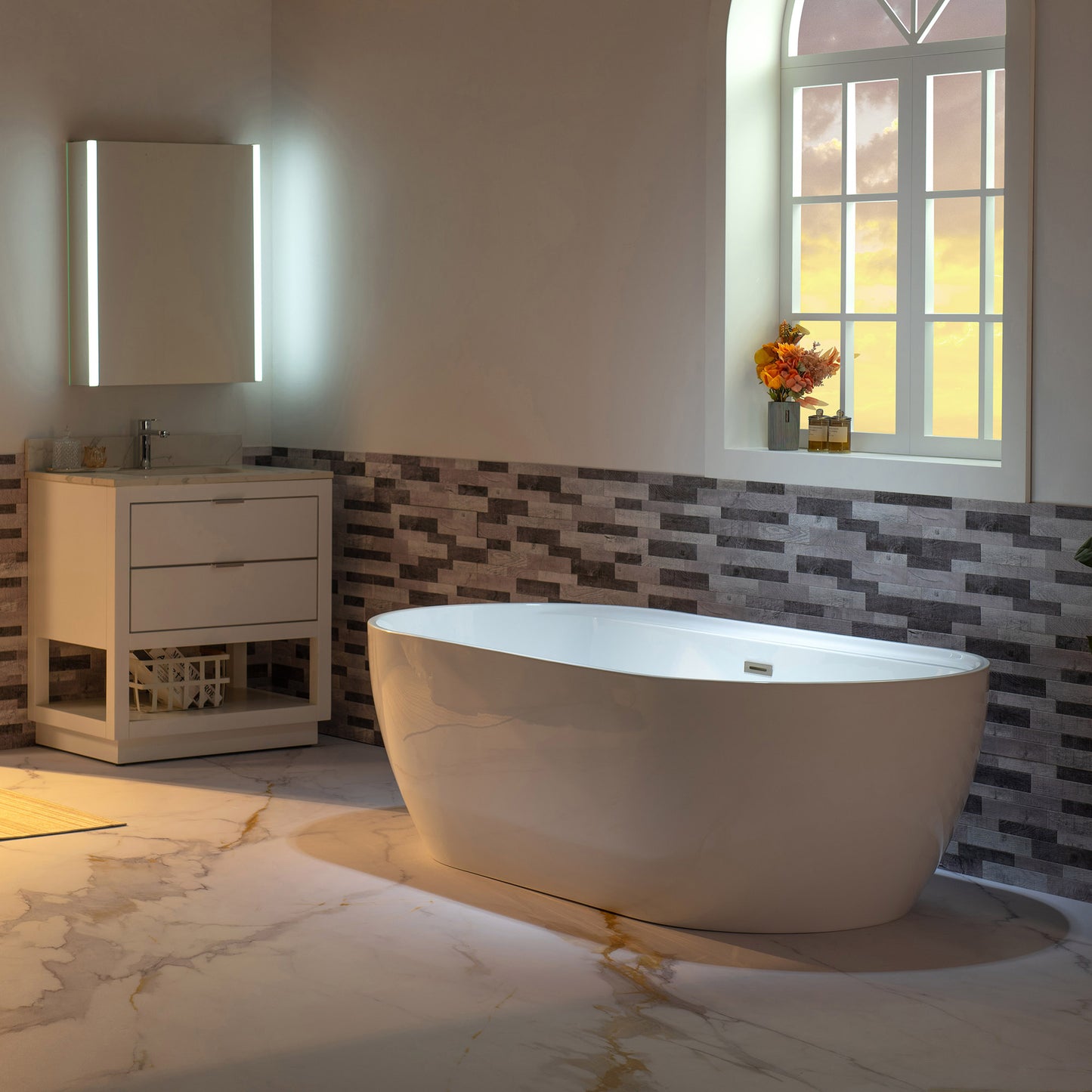 Aura 72" Freestanding Bathtub