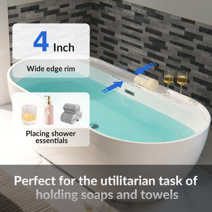 Aura 72" Freestanding Bathtub