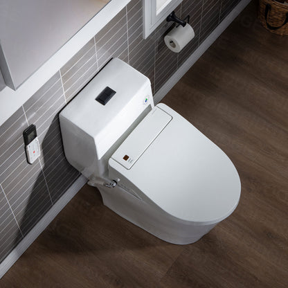 Aurelia Elongated Intelligent Bidet Toilet - dimensions