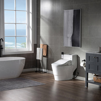 Aurelia Elongated Intelligent Bidet Toilet - rear view