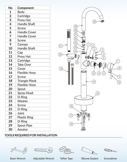 Azalea Freestanding Tub Faucet