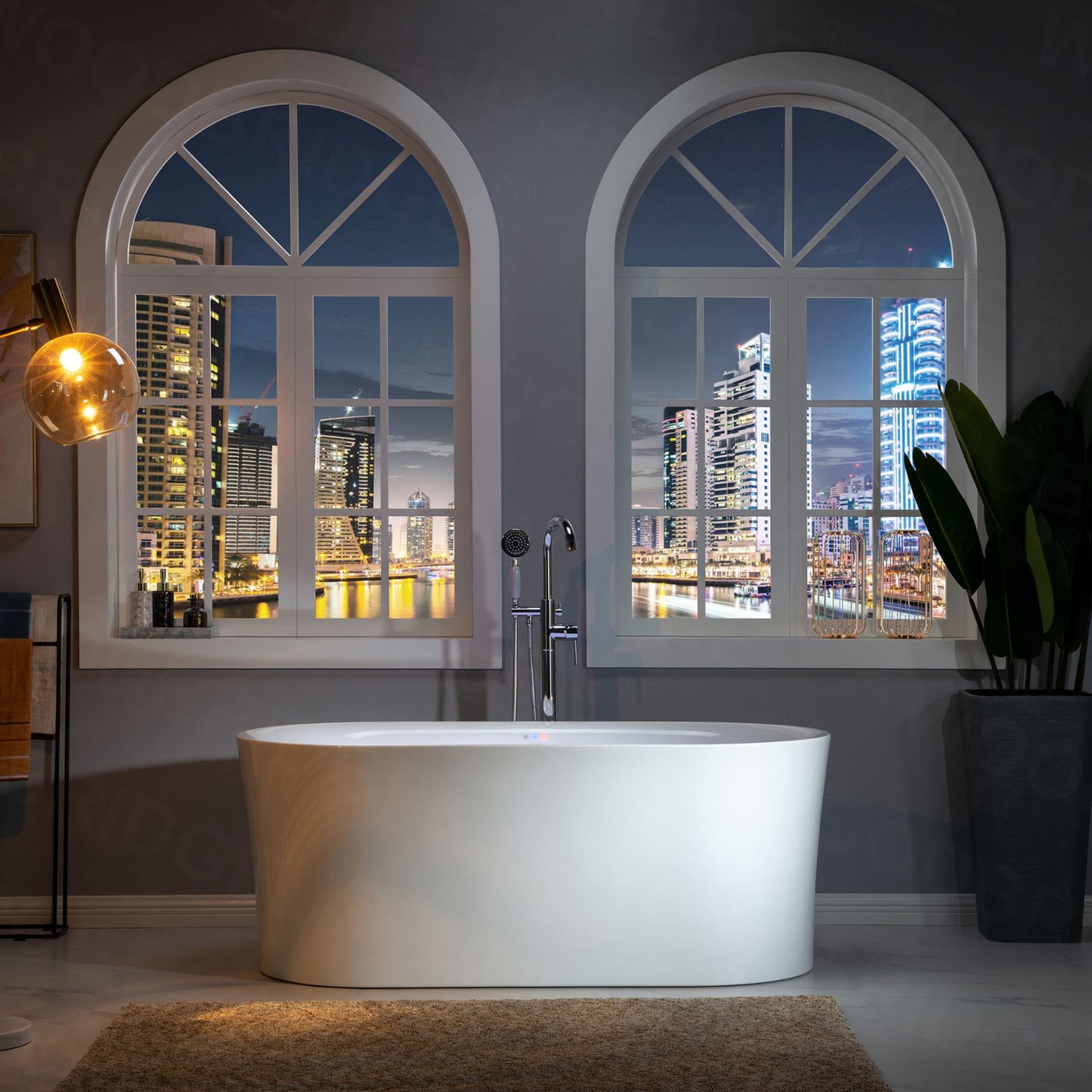Badewanne 59" Freestanding Whirlpool Bathtub