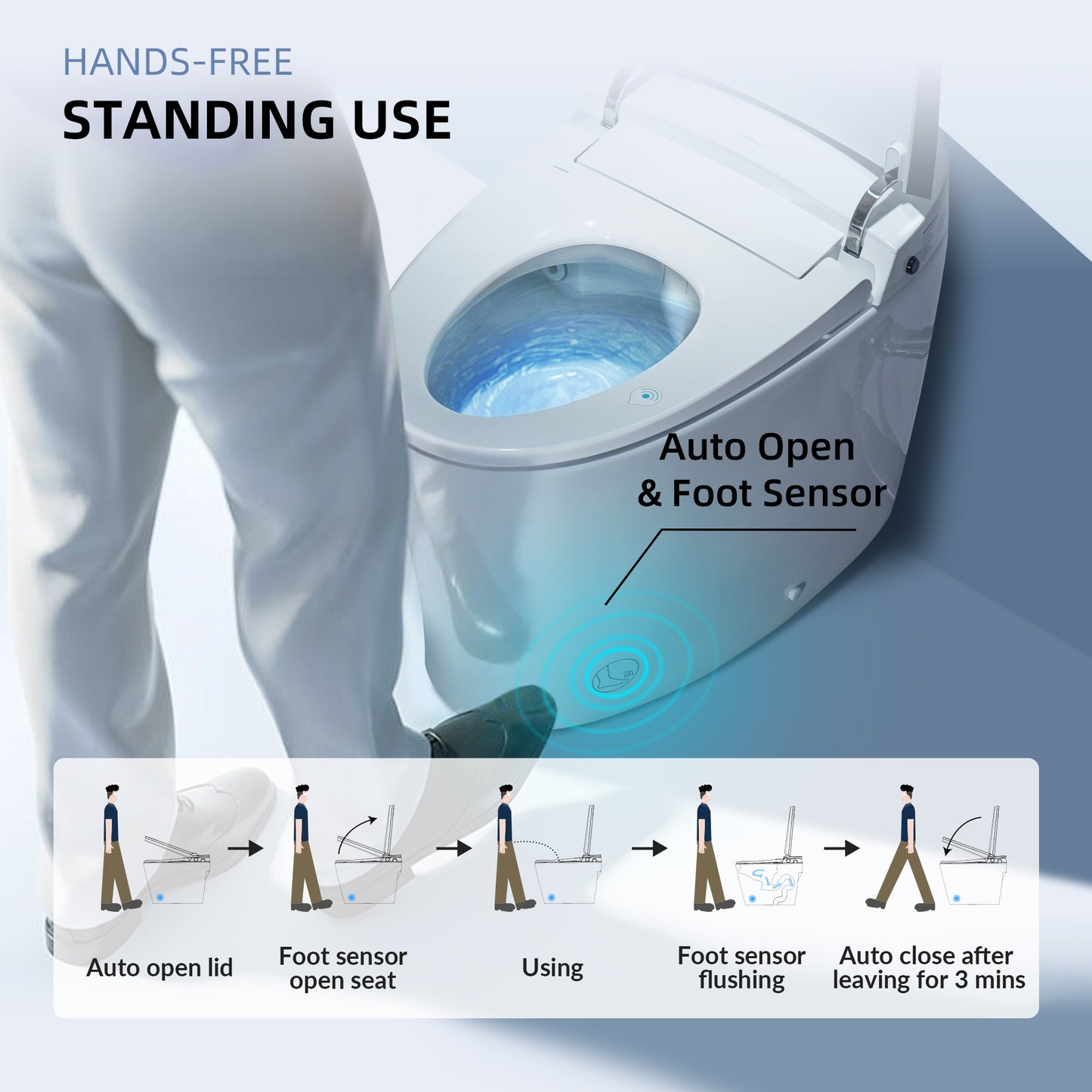 Callan One-Piece Intelligent Bidet Toilet - rear view