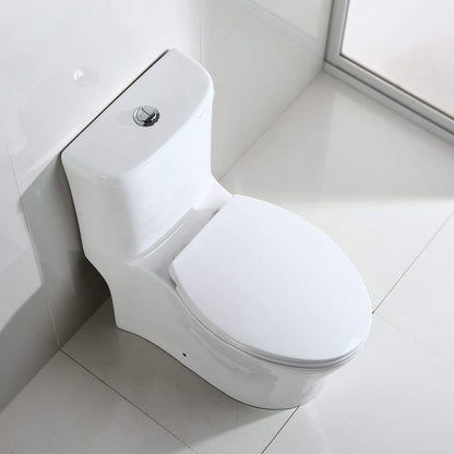 Corbin One-Piece Elongated Toilet - three-quarter view