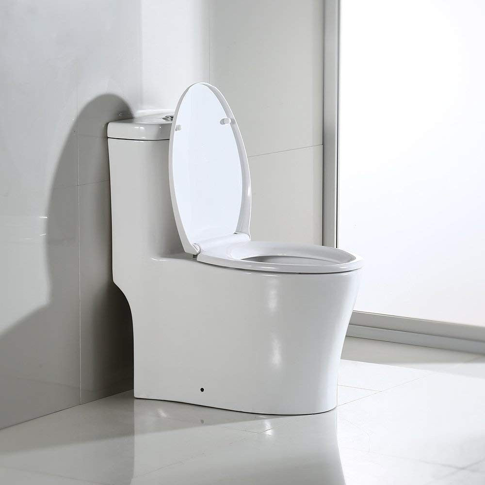 Corbin One-Piece Elongated Toilet - lid detail