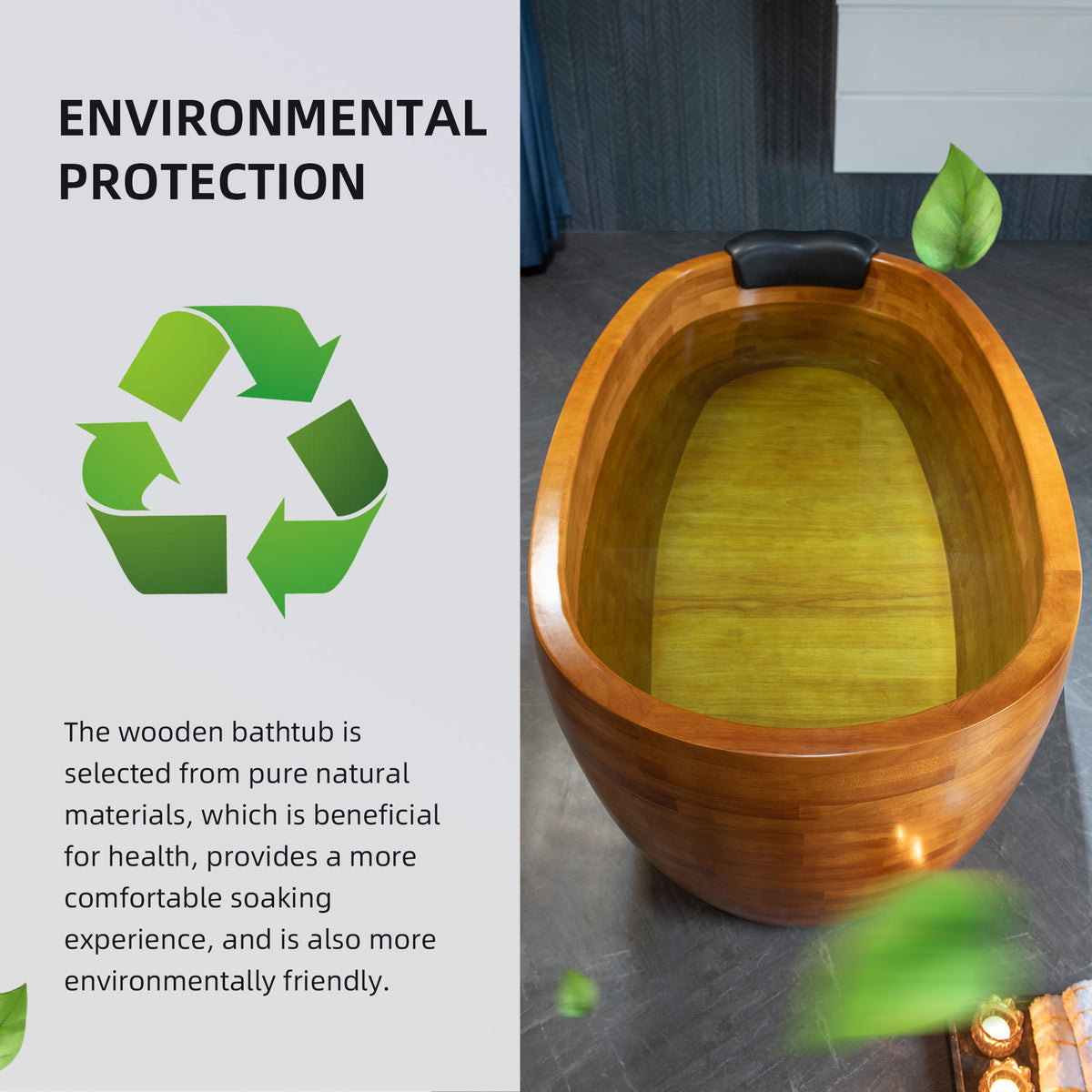 Derevo 59" Freestanding Bathtub