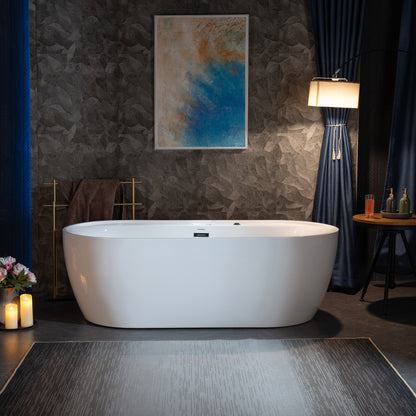 Dori 72" Freestanding Whirlpool Bathtub