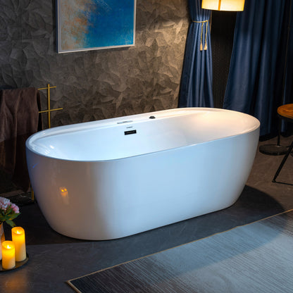 Dori 72" Freestanding Whirlpool Bathtub