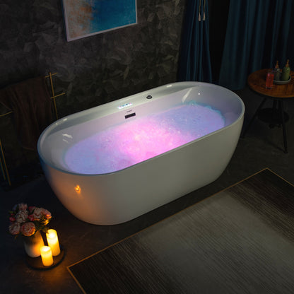 Dori 72" Freestanding Whirlpool Bathtub