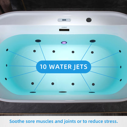 Dori 72" Freestanding Whirlpool Bathtub
