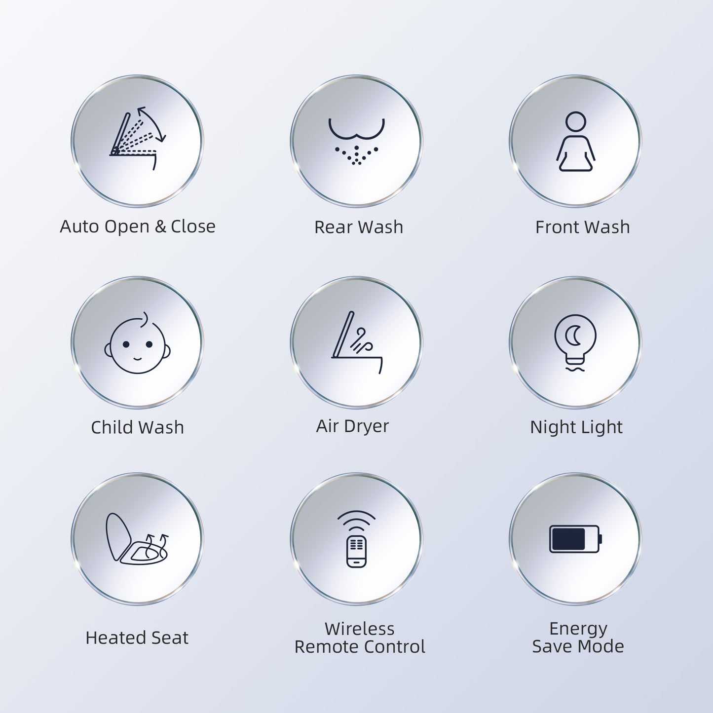 Elowen One-Piece Intelligent Bidet Toilet - dimensions