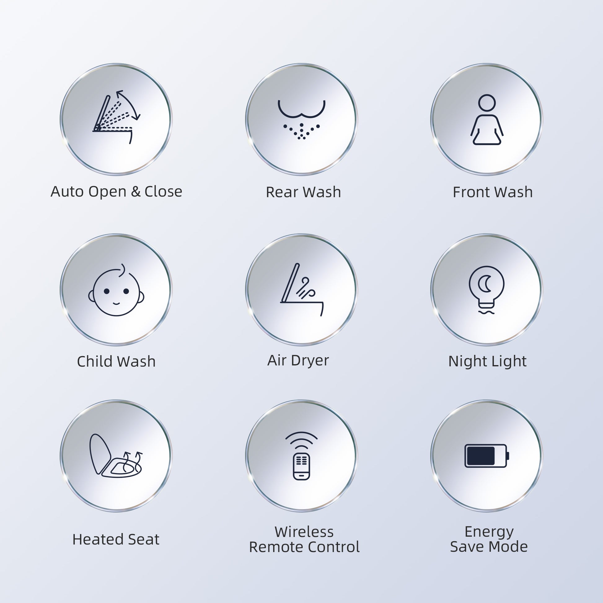 Elowen One-Piece Intelligent Bidet Toilet - dimensions