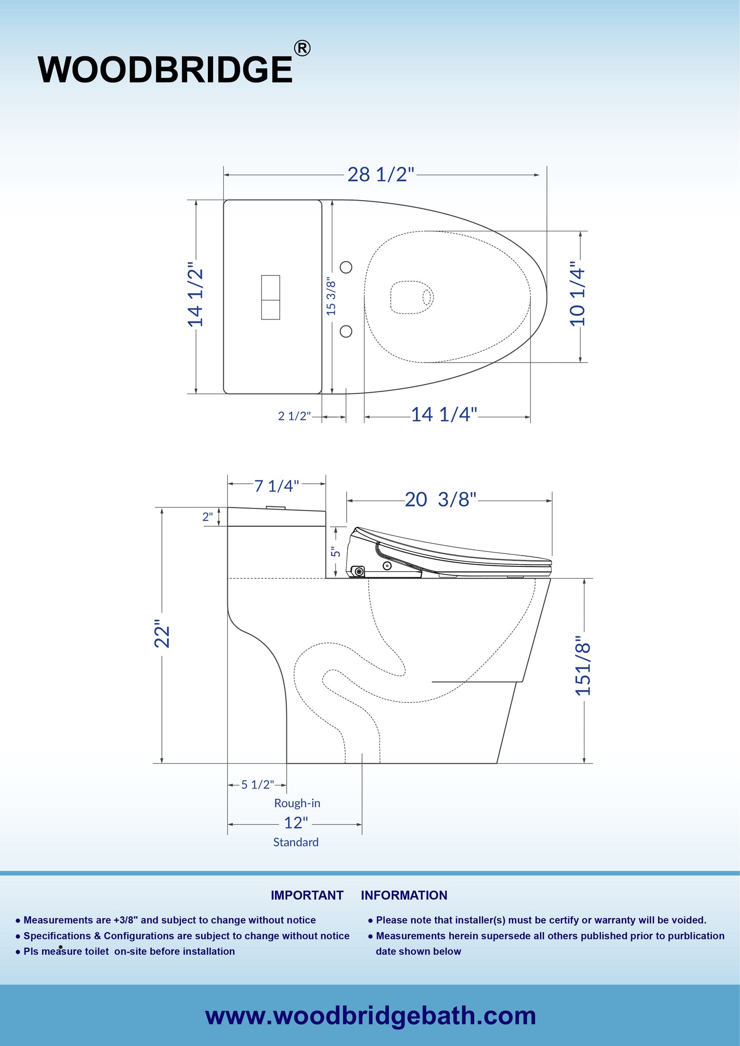Elowen One-Piece Intelligent Bidet Toilet - three-quarter view