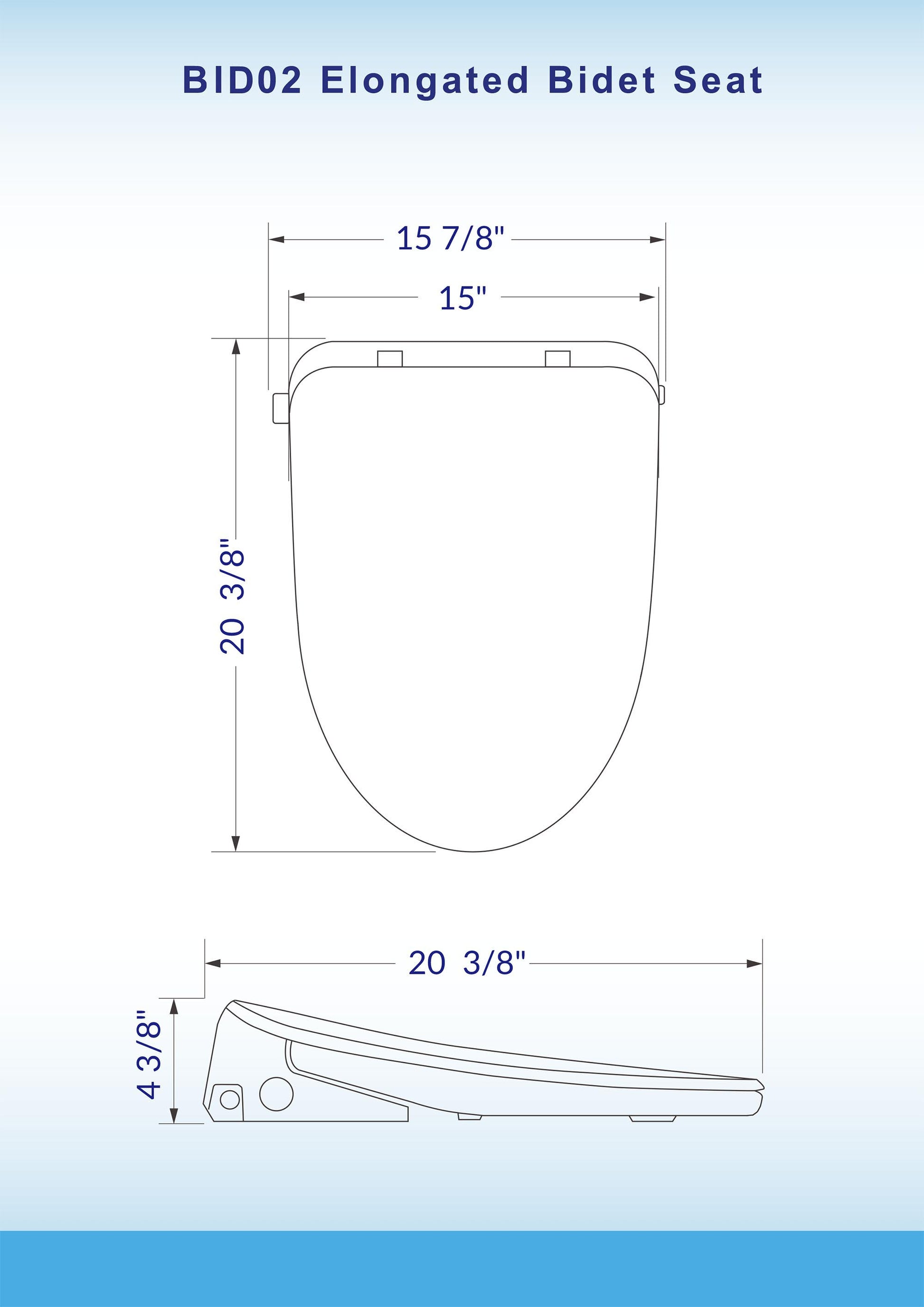 Ember Elongated Bidet Toilet Seat - additional view