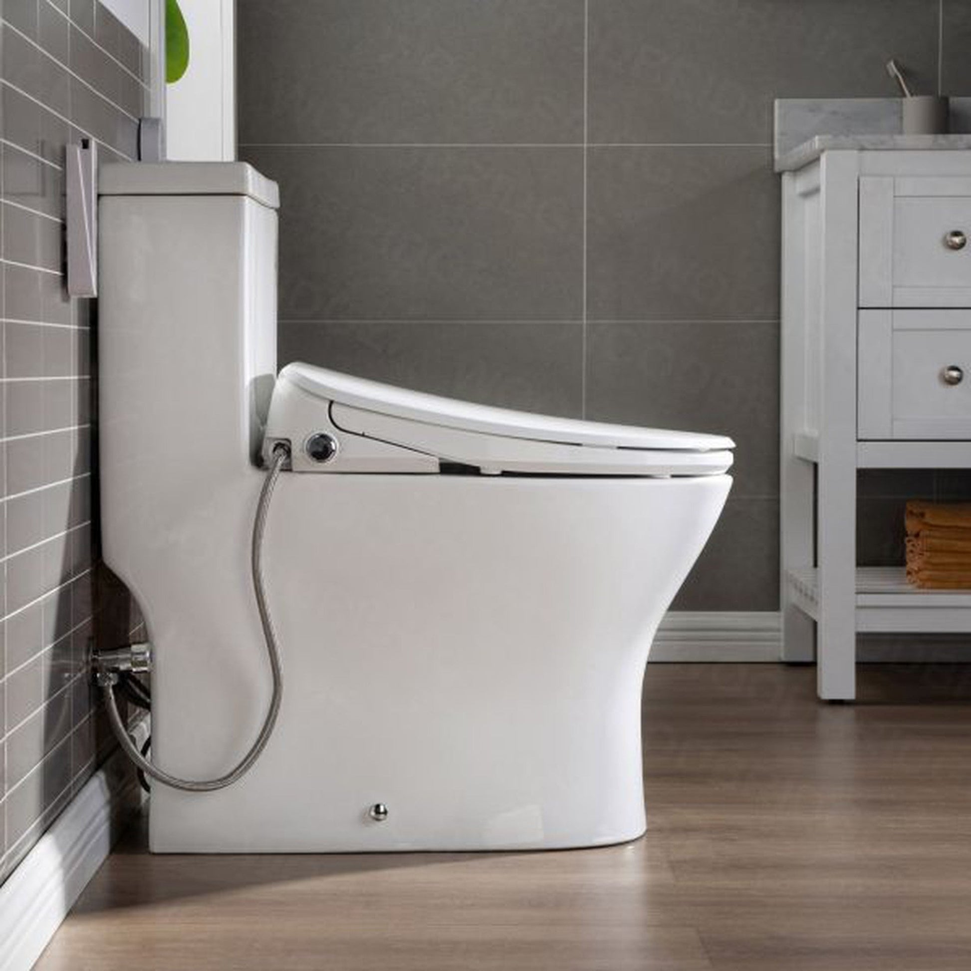 Faye One-Piece Intelligent Bidet Toilet - lid detail