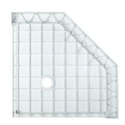 Geo Neo-Angle Corner Solid Surface Shower Base Pan