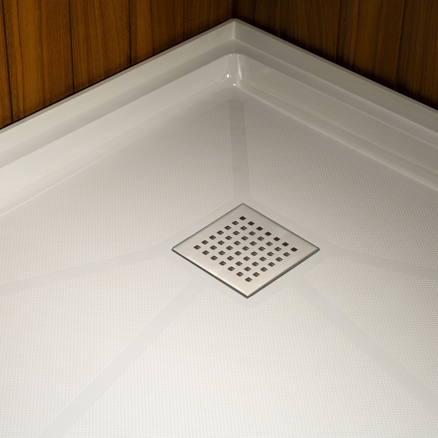 Geo Neo-Angle Corner Solid Surface Shower Base Pan