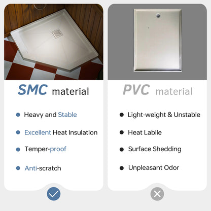 Geo Neo-Angle Corner Solid Surface Shower Base Pan