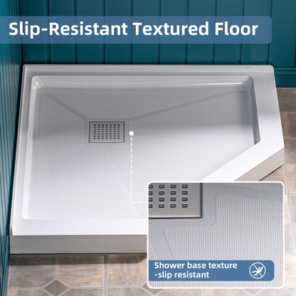 Geo Neo-Angle Corner Solid Surface Shower Base Pan
