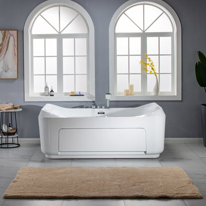 Ghumta 71" Freestanding Whirlpool Bathtub