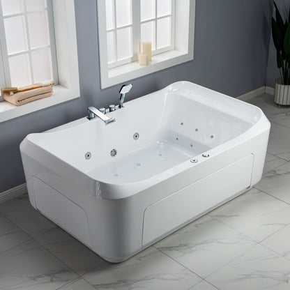 Ghumta 71" Freestanding Whirlpool Bathtub