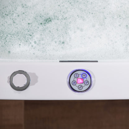 Ghumta 71" Freestanding Whirlpool Bathtub