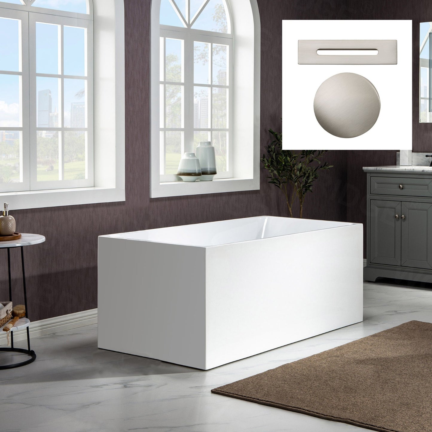Hako 59" Freestanding Bathtub