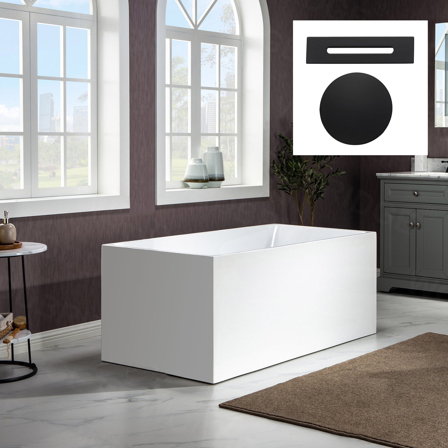 Hako 59" Freestanding Bathtub