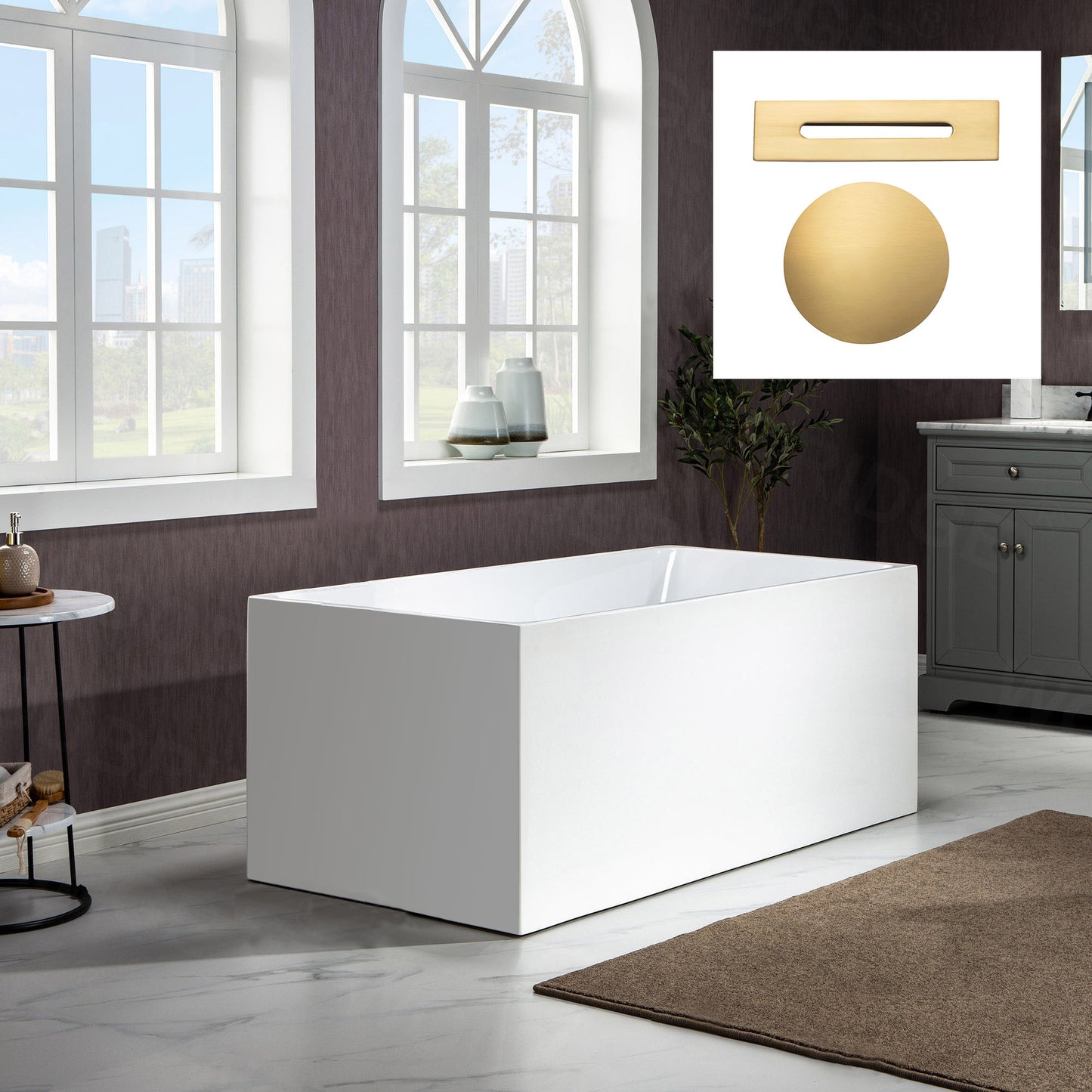 Hako 59" Freestanding Bathtub